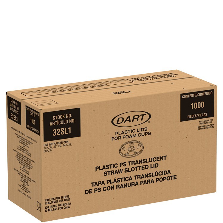 DART STRAW-SLOTTED PLASTIC LID FOR 32 OZ CUP