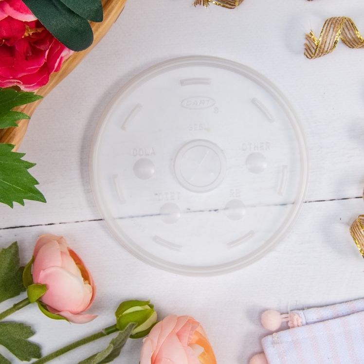 DART STRAW-SLOTTED PLASTIC LID FOR 32 OZ CUP