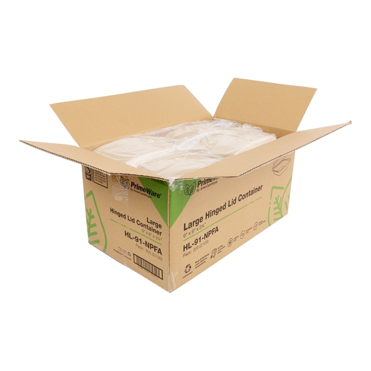 AMERCARE ROYAL PRIMEWARE FIBER 1 COMPARTMENT CONTAINER 9 INCH