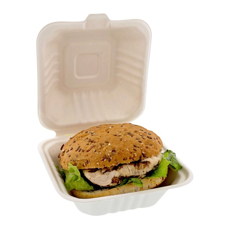 AMERCARE ROYAL PFAS FREE 6X6 INCH FIBER TO GO CONTAINER