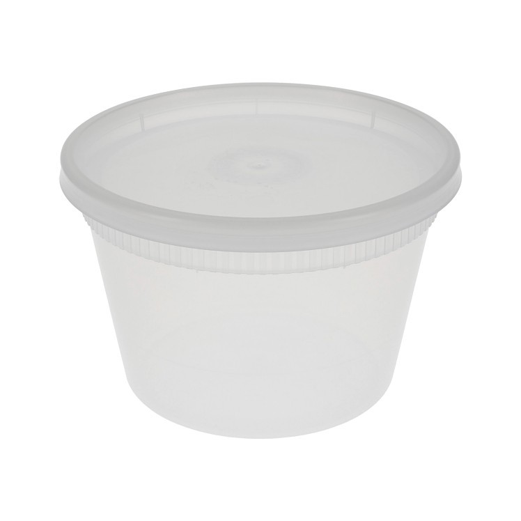 MONOGRAM 16 OUNCE 1 COMPARTMENT ROUND DELI CONTAINER WITH LID