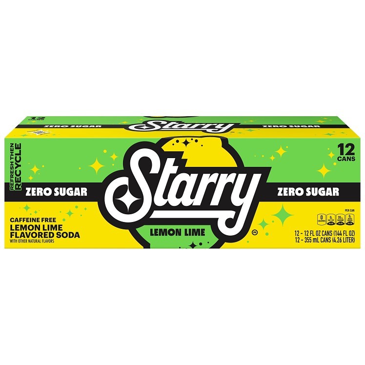 STARRY STARRY ZERO LEMON LIME SODA