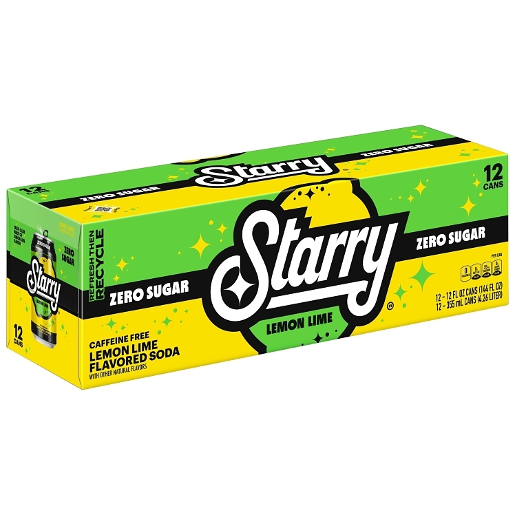 STARRY STARRY ZERO LEMON LIME SODA