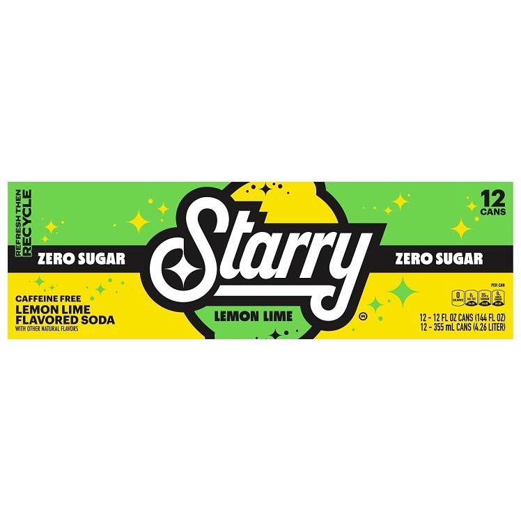 STARRY STARRY ZERO LEMON LIME SODA