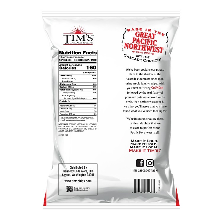 TIM'S CASCADE STYLE SEA SALT ORIGINAL
