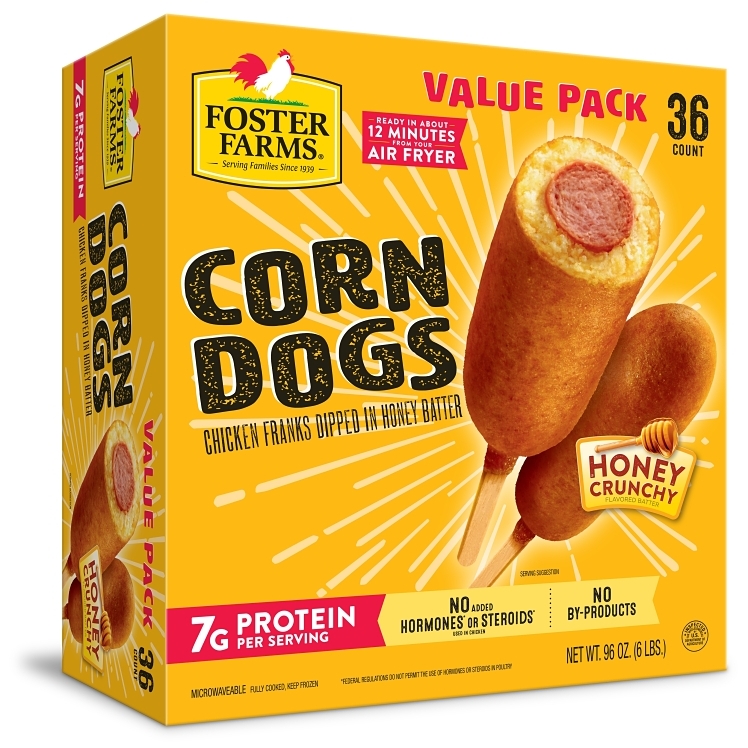 FOSTER FARMS CHICKEN CORN DOGS HONEY COOKED