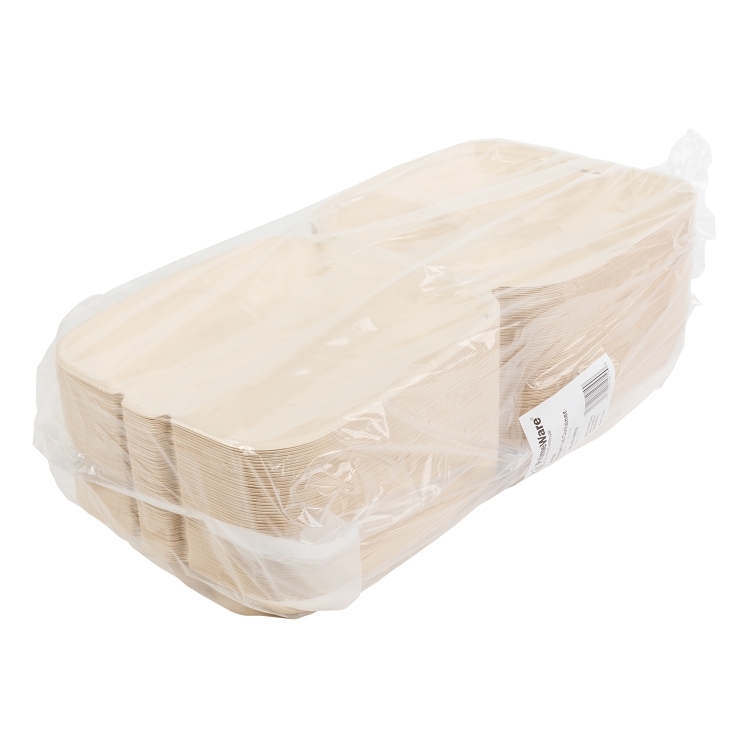 PRIMEWARE 9 X 9 3 COMPARTMENT MOLDED FIBER CONTAINER PFAS-FREE