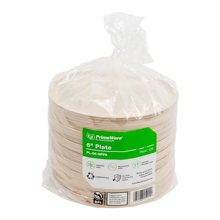 PRIMEWARE FIBER PLATE 6 IN PFAS FREE