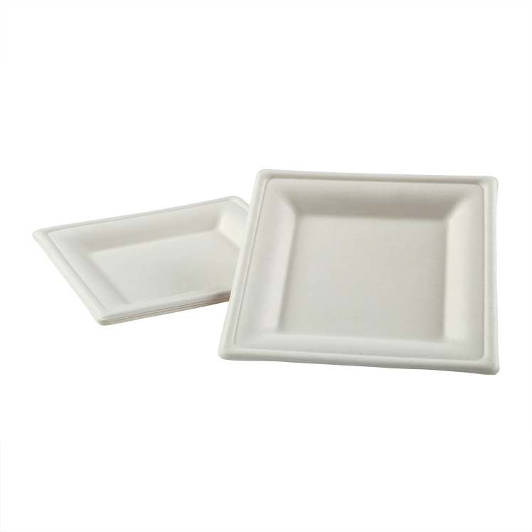 PRIMEWARE MOLDED FIBER SQUARE PLATE 6.25 INCH PFAS FREE