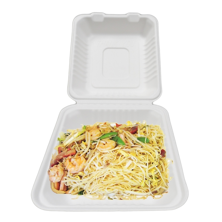 PRIMEWARE TO GO CONTAINER FIBER 1 COMPARTMENT 8X8 INCH PFAS FREE