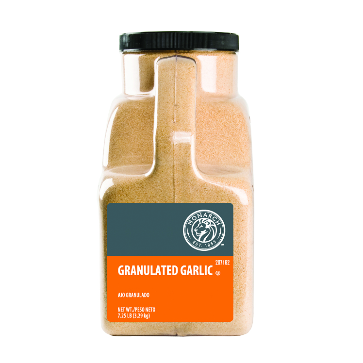 MONARCH GRANULATED GARLIC PLASTIC JUG SHELF-STABLE SPICE