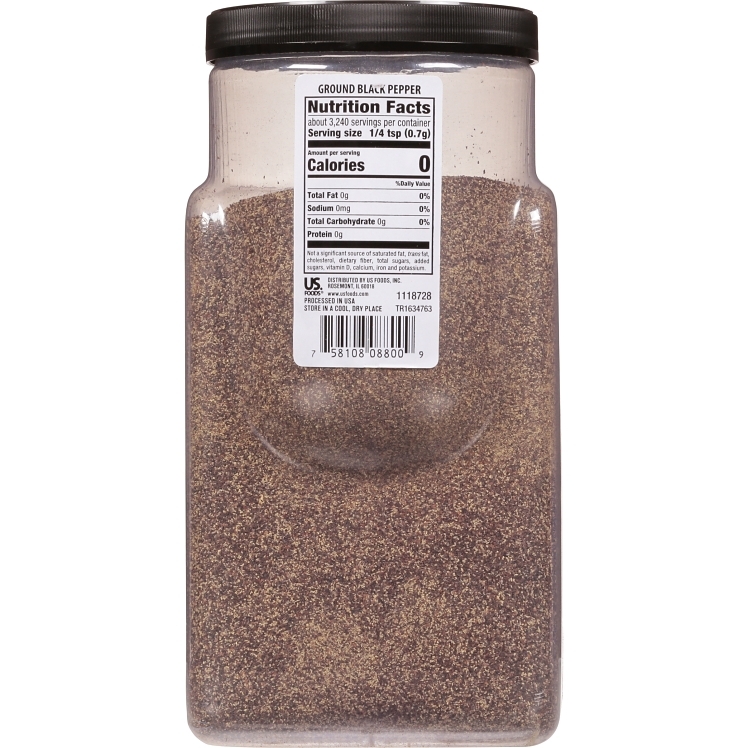 MONARCH GROUND BLACK PEPPER PLASTIC JUG 30M