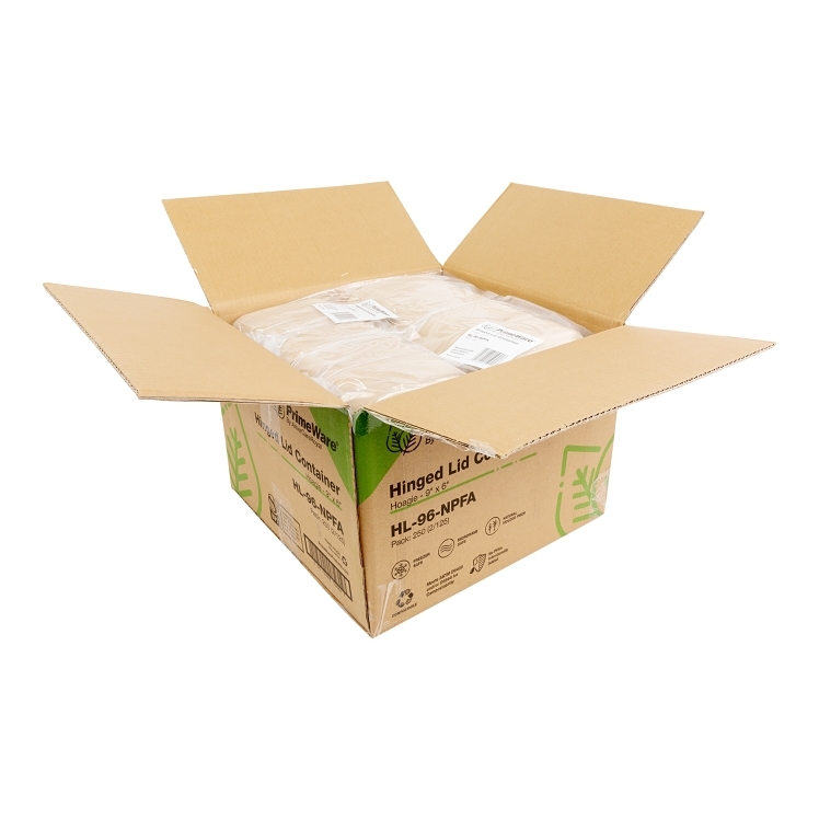 PRIMEWARE TO GO CONTAINER FIBER 9X6 INCH HOAGIE PFAS FREE