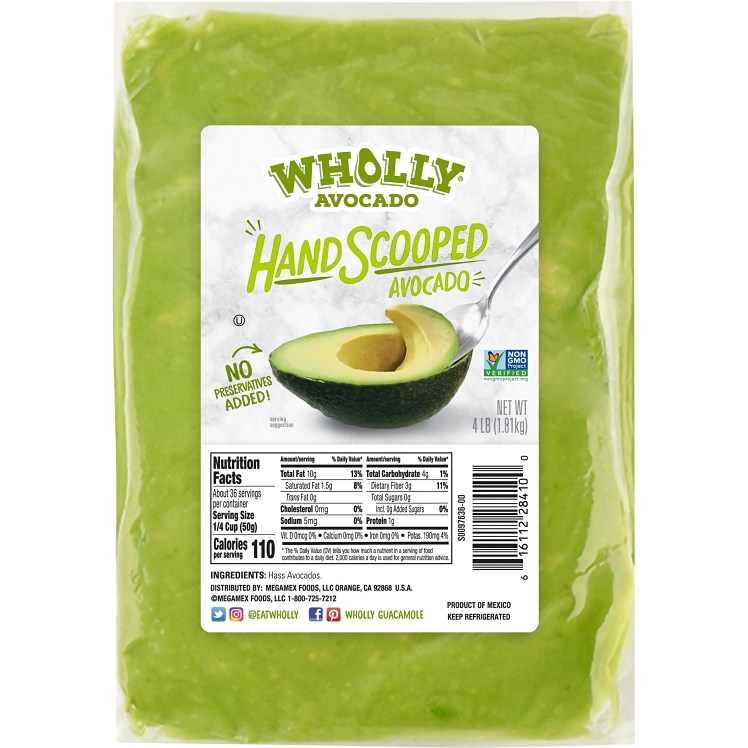 WHOLLY AVOCADO CHUNKY AVOCADO HAND SCOOPED