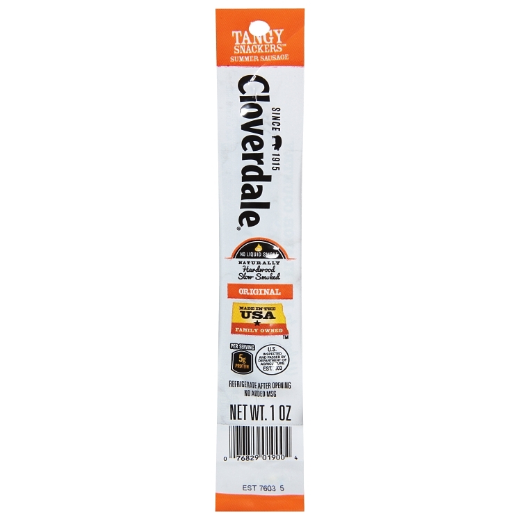 CLOVERDALE TANGY SNACKERS INDIVIDUALLY WRAPPED MEAT STICKS