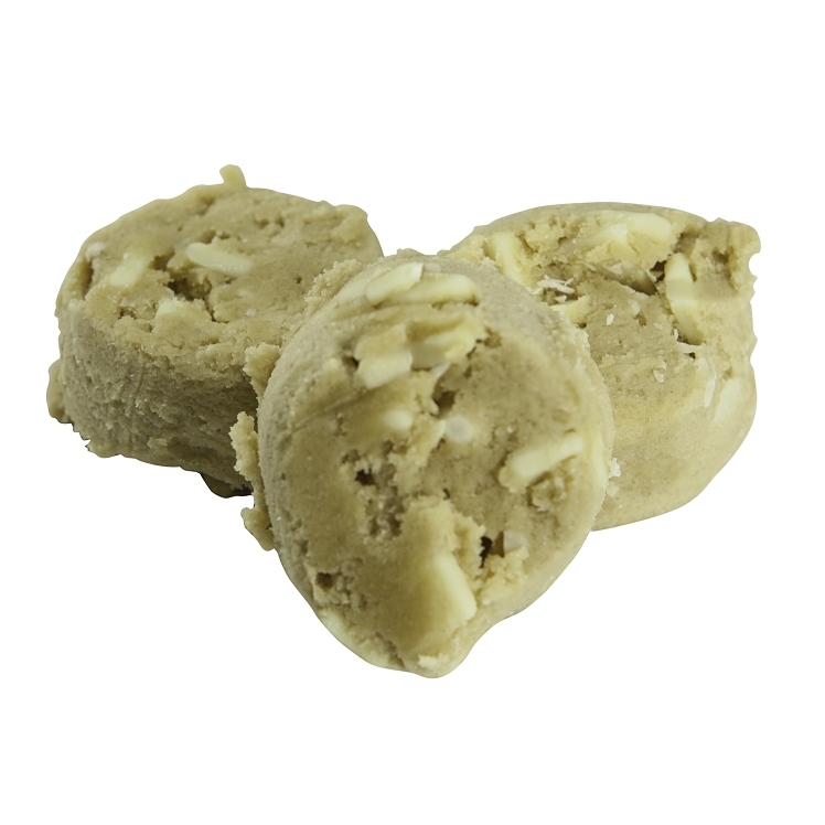 ENGLISH BAY WHITE CHOCOLATE MACADAMIA NUT COOKIE DOUGH PORTIONED