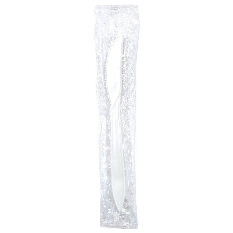 CRYSTAL WARE WHITE KNIFE MEDIUMWEIGHT WRAPPED