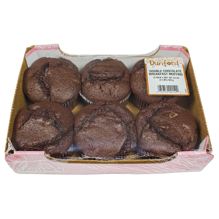 DUNFORD DOUBLE CHOCOLATE CHIP MUFFIN 5.33 OZ FROZEN