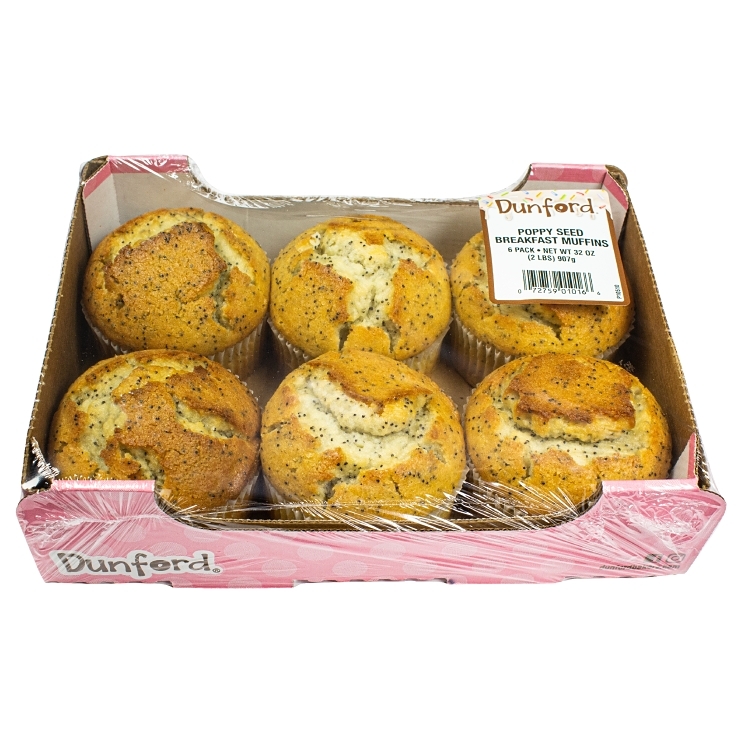 DUNFORD FROZEN POPPY SEED MUFFIN 5.33 OUNCE
