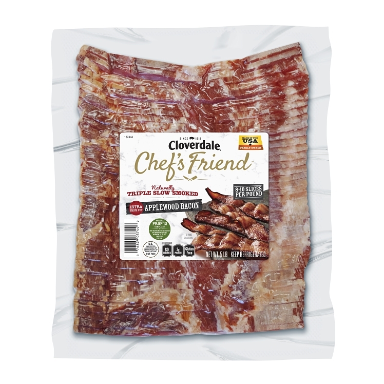 CLOVERDALE MEATS CHEF'S FRIEND BACON PORK 8-10 COUNT