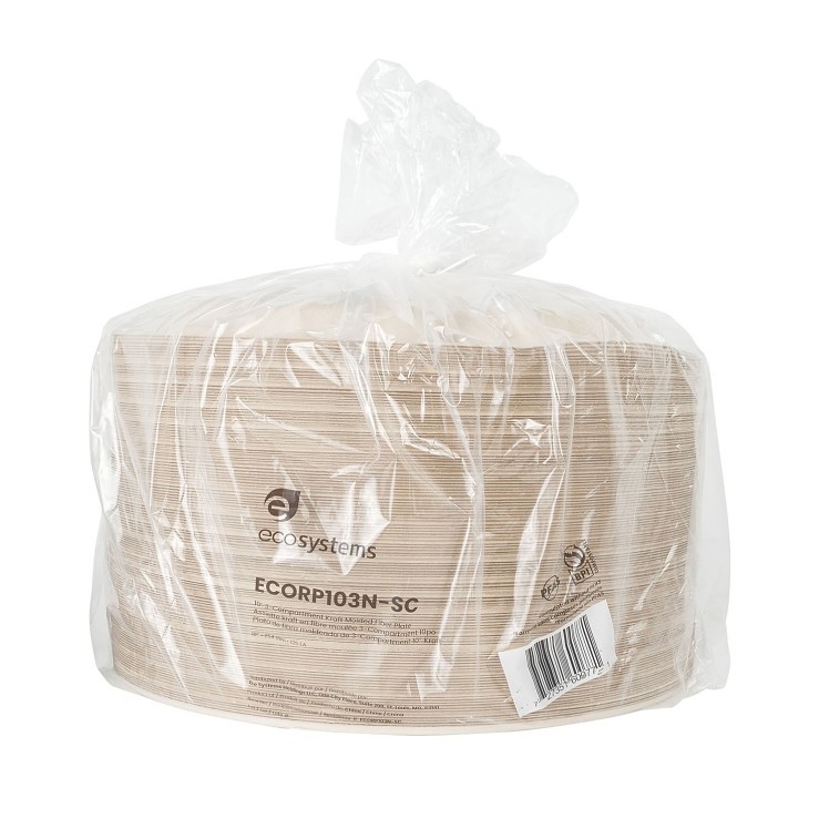 ECOSYSTEMS 10  3 CMPT KRAFT MOLDED FIBER PLATE