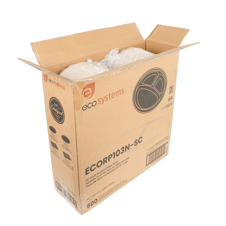 ECOSYSTEMS 10  3 CMPT KRAFT MOLDED FIBER PLATE