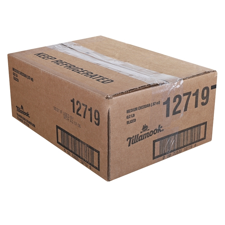 TILLAMOOK MEDIUM YELLOW CHEDDAR CHEESE SLICES .75 OZ