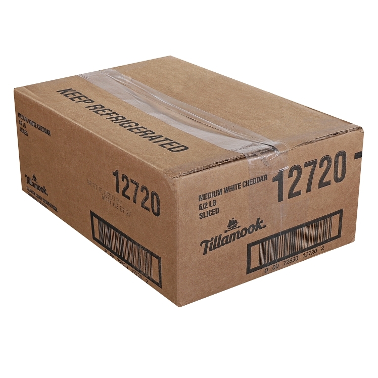 TILLAMOOK MEDIUM WHITE CHEDDAR CHEESE SLICES .75 OZ