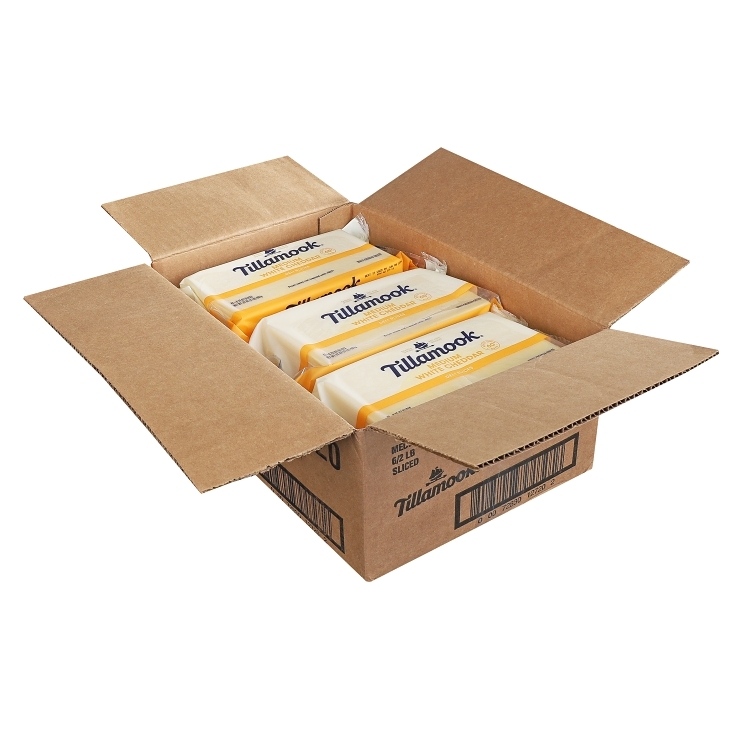 TILLAMOOK MEDIUM WHITE CHEDDAR CHEESE SLICES .75 OZ