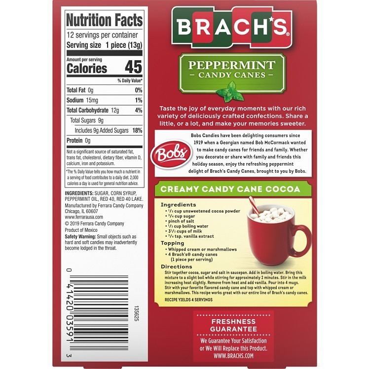 BRACH'S PEPPERMINT CANDY CANES