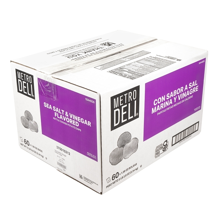 METRO DELI SEA SALT AND VINEGAR KETTLE COOKED POTATO CHIPS