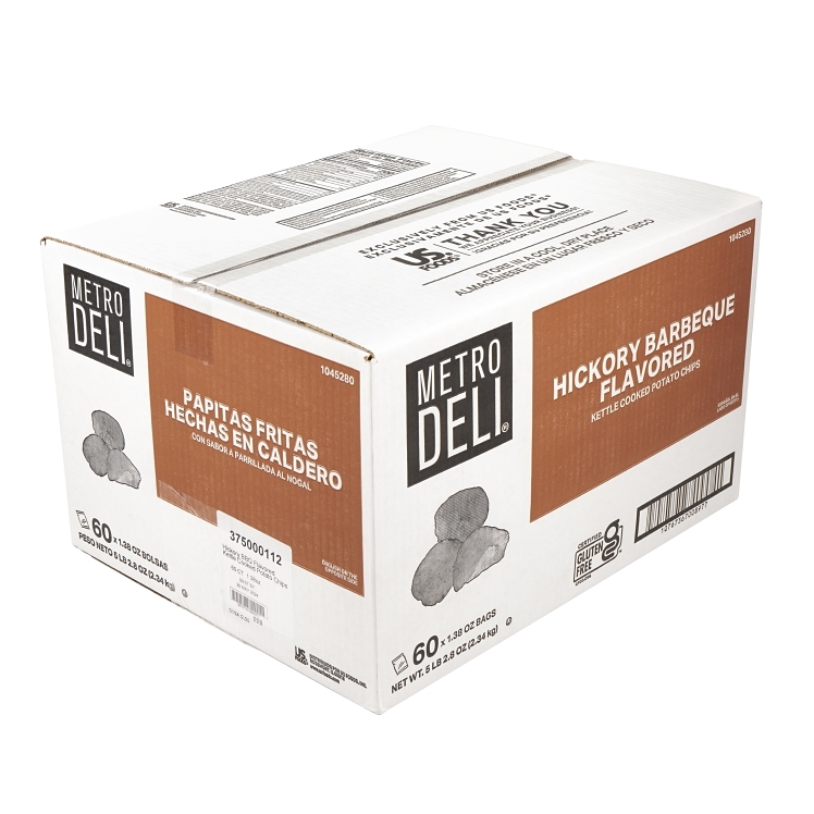 METRO DELI HICKORY BARBEQUE KETTLE COOKED POTATO CHIPS