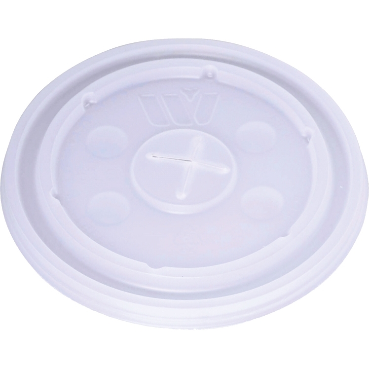 VIO STRAW SLOTTED PLASTIC TRANSLUCENT LID FOR 12-20 OZ CUPS
