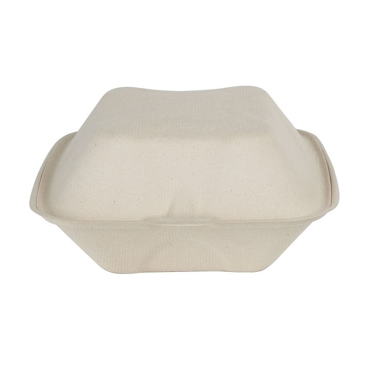 ECOSYSTEMS 6X6 1 CPMT KRAFT MOLDED FIBER HINGED CONTAINER