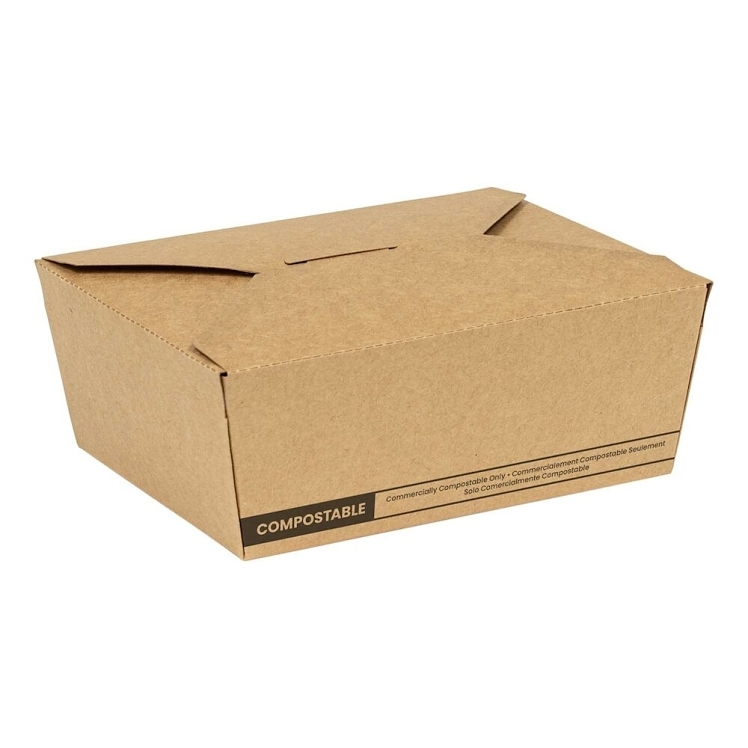 ECOSYSTEMS PAPERBOARD PLA CATERING BOX KRAFT #8 COMPOSTABLE