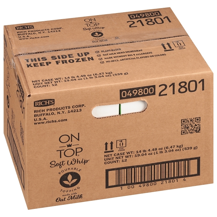 RICH'S ON TOP WHIPPED OAT MILK NON DAIRY FROZEN