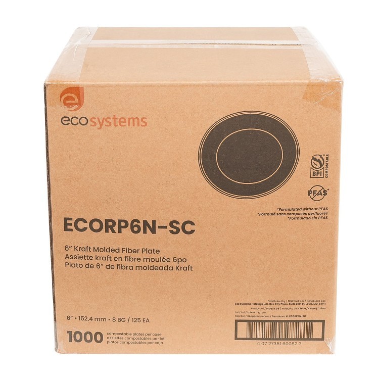 ECOSYSTEMS 6 KRAFT MOLDED FIBER PLATE