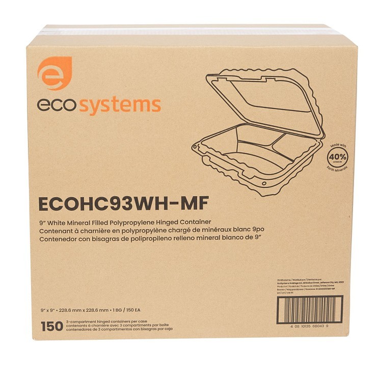 ECOSYSTEMS 9x9 3 CPMT MFPP HINGED CONTAINER