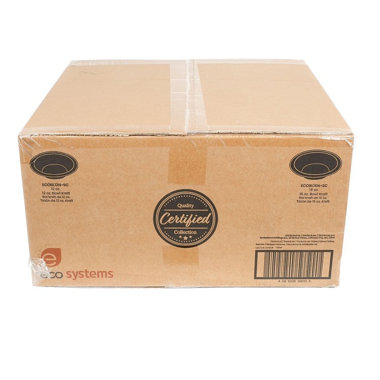 ECOSYSTEMS 32OZ KRAFT MOLDED FIBER BOWL