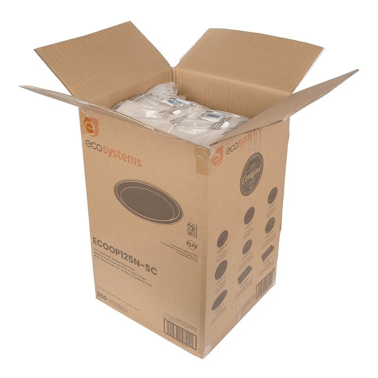 ECOSYSTEMS 10x12.5 KRAFT MOLDED FIBER PLATTER