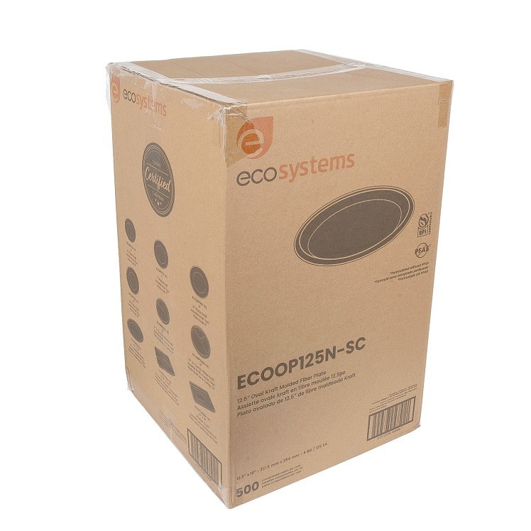 ECOSYSTEMS 10x12.5 KRAFT MOLDED FIBER PLATTER