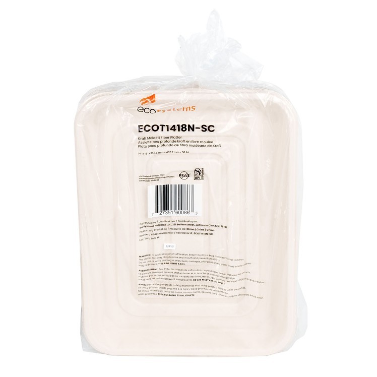 ECOSYSTEMS 14x18 KRAFT MOLDED FIBER TRAY