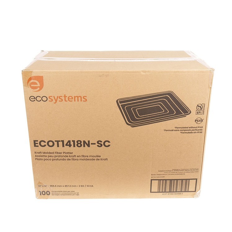 ECOSYSTEMS 14x18 KRAFT MOLDED FIBER TRAY