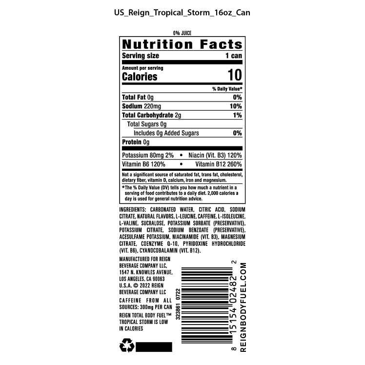 REIGN ENERGY ORANGE PINEAPPLE