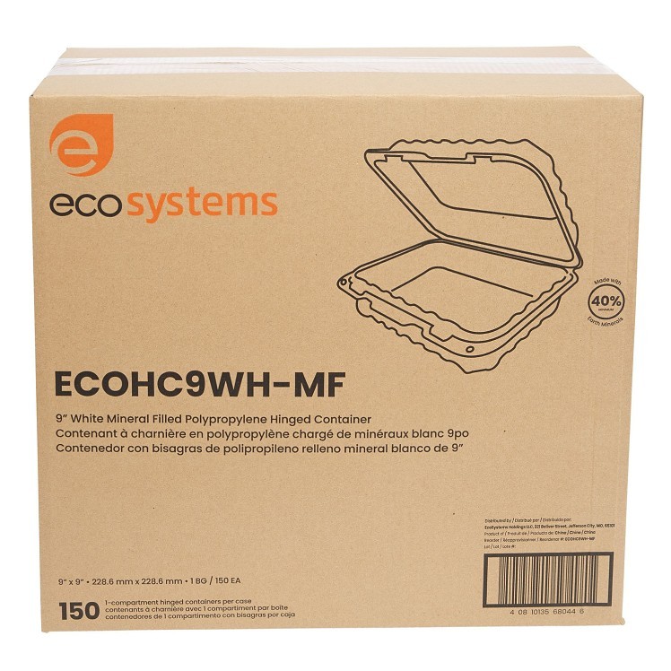 ECOSYSTEMS 9x9 1 CPMT MFPP HINGED CONTAINER