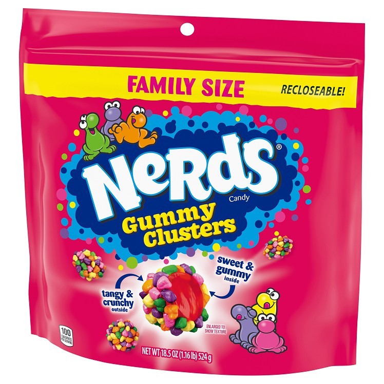 NERDS GUMMY CLUSTERS RAINBOW FAMILY SIZE 5/18.5OZ DRC