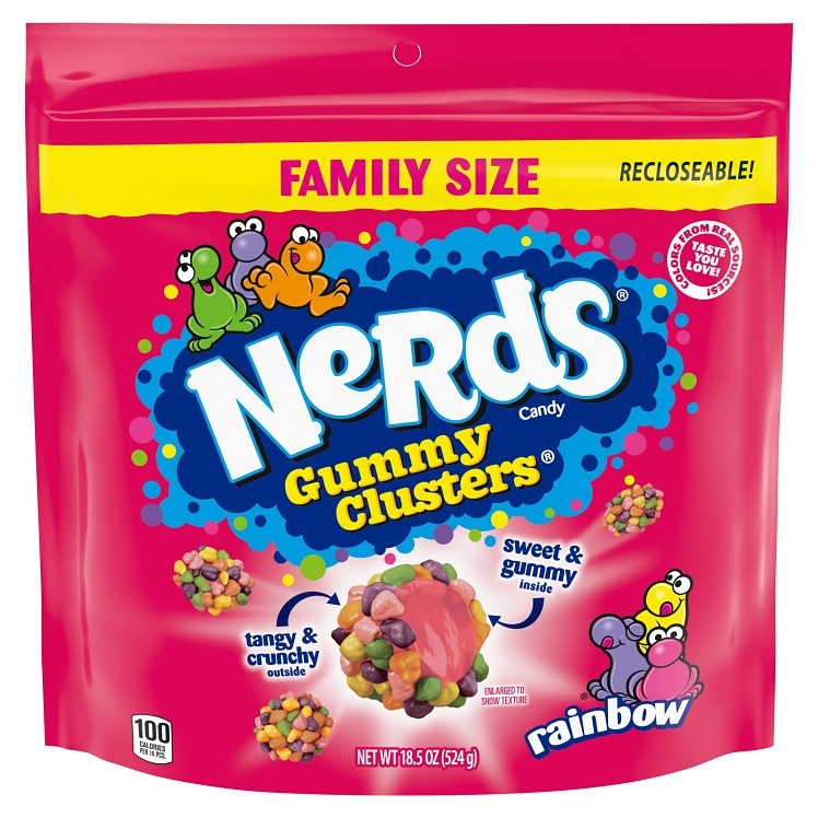 NERDS GUMMY CLUSTERS RAINBOW FAMILY SIZE 5/18.5OZ DRC