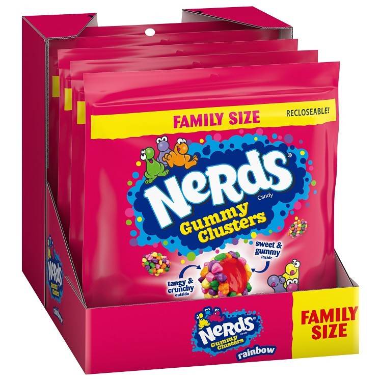 NERDS GUMMY CLUSTERS RAINBOW FAMILY SIZE 5/18.5OZ DRC