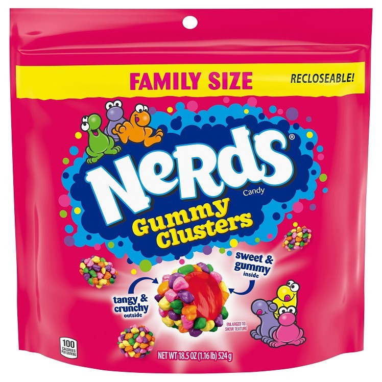 NERDS GUMMY CLUSTERS RAINBOW FAMILY SIZE 5/18.5OZ DRC