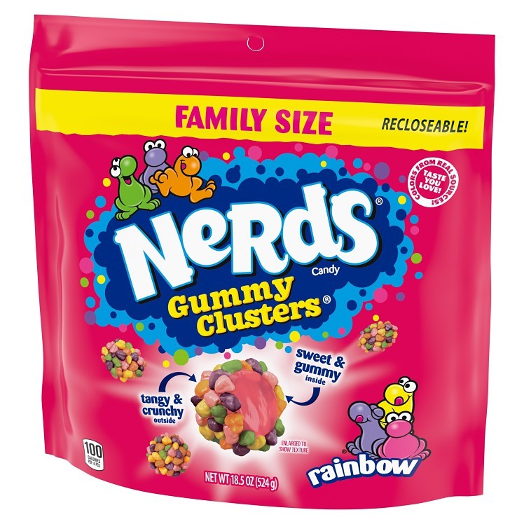 NERDS GUMMY CLUSTERS RAINBOW FAMILY SIZE 5/18.5OZ DRC